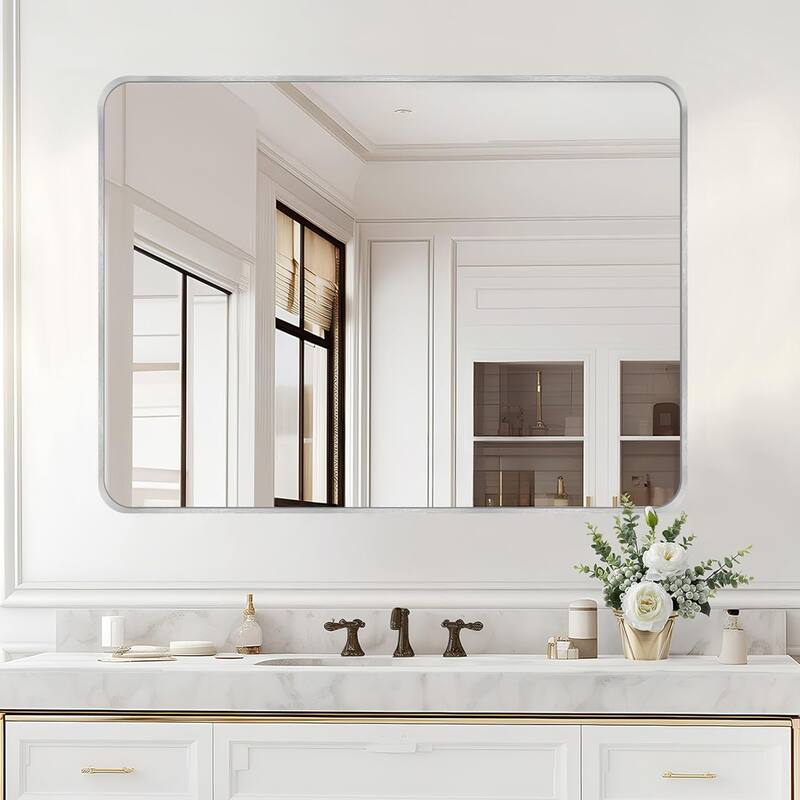 2 Pack Bathroom Rectangle Mirror Wall Mounted