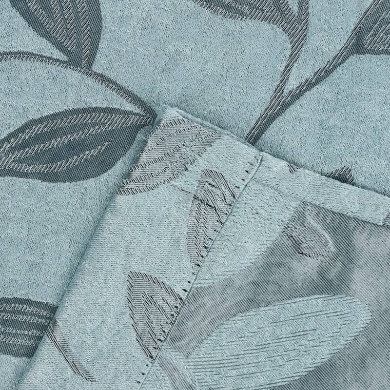 Superior Leaves Machine Washable Room Darkening Grommet With Ties Blackout Curtains, Set of 2