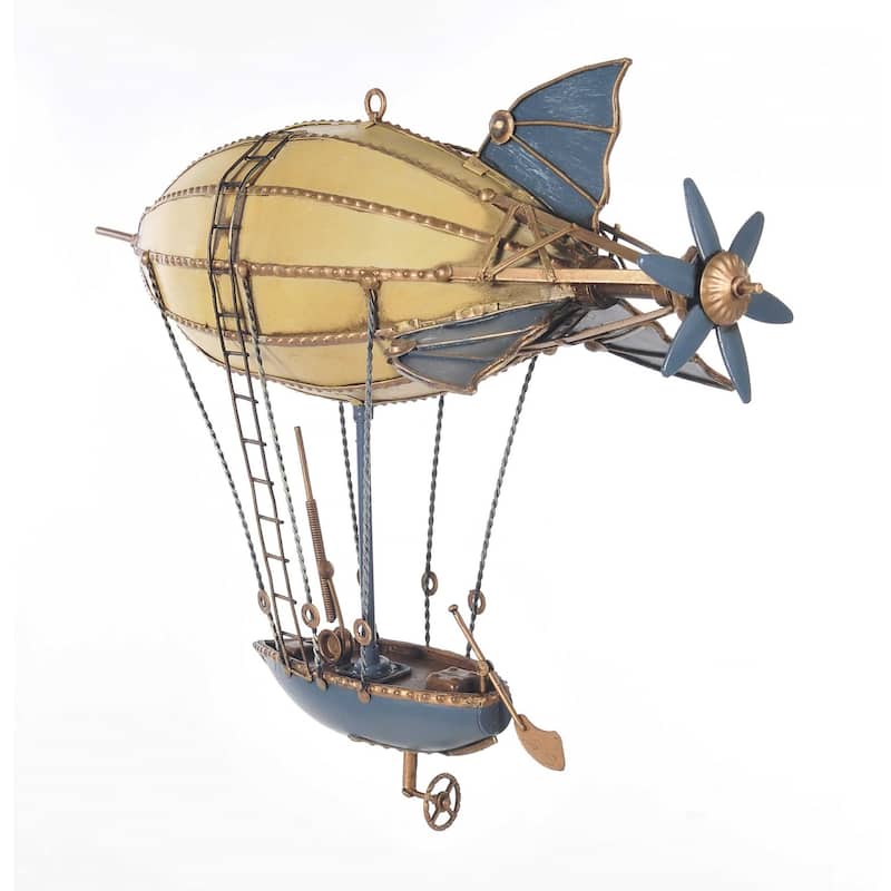 HomeRoots Steampunk Airship Metal Model - 10' X '4.5' X '14