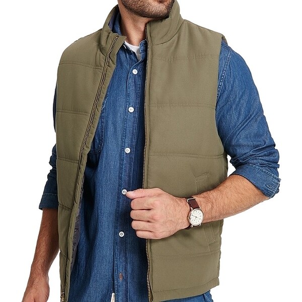 Download Shop Weatherproof Green Mens Size Large L Puffer Mock Neck Vest Jacket - Overstock - 26897741