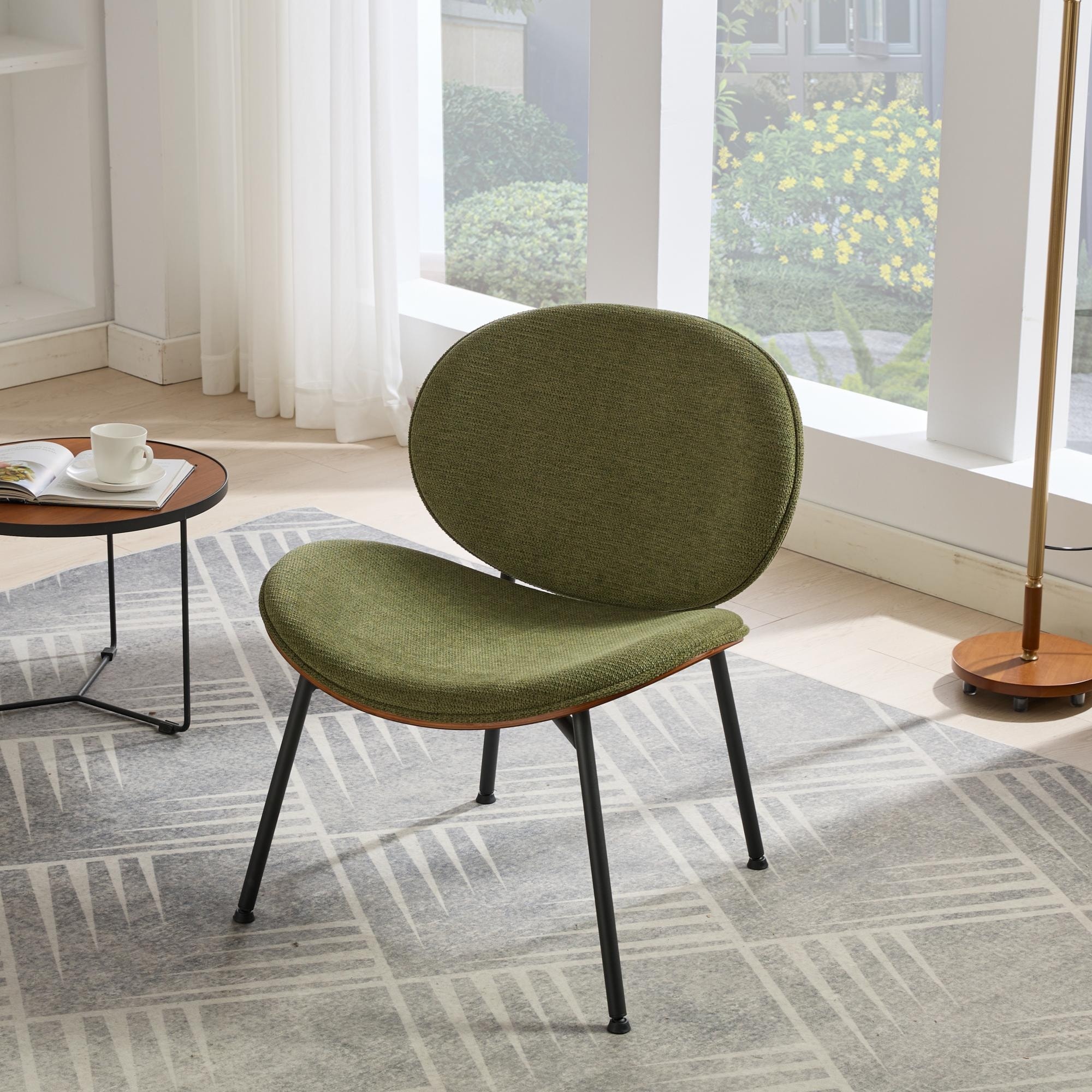 Lounge Dining Chair Shell Chair Single Side Chair Curved Accent Chairs