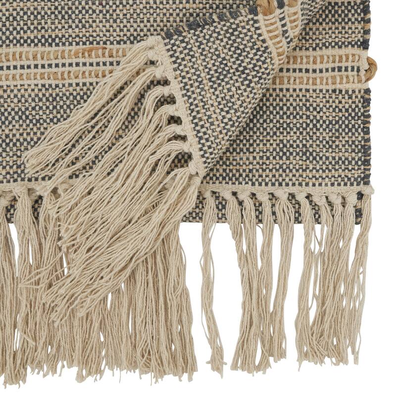 Striped Design Tassel Table Runner - 16"x72"