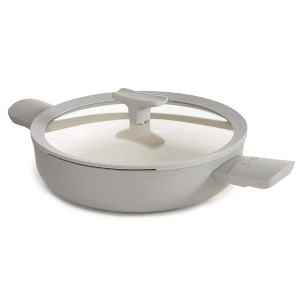 slide 2 of 9, BergHOFF Balance Non-stick Ceramic Saute Pan 10.25", 3.1qt. With Glass Lid, Recycled Aluminum, Moonmist Moonmist - 3.1-Quart