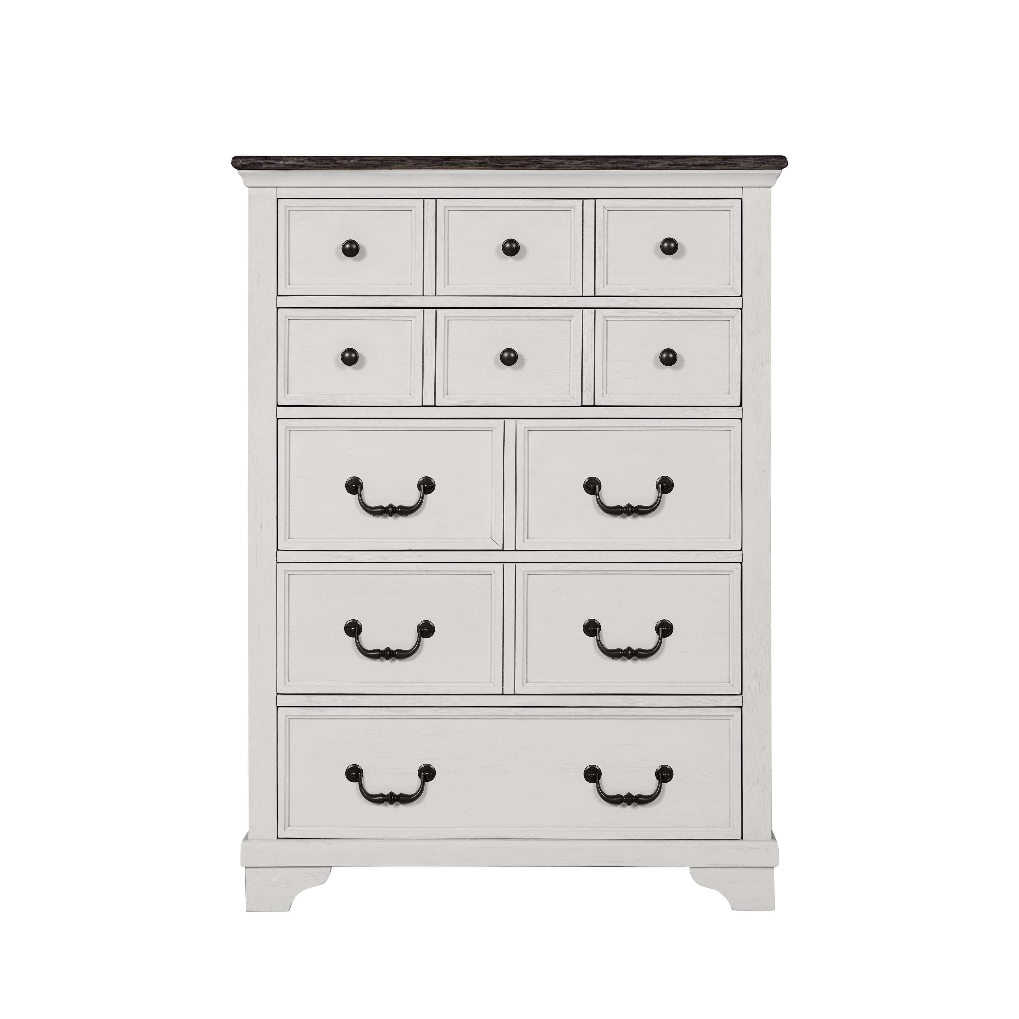 Furniture of America Eryndor Modern White 5-Drawer Solid Wood Storage Chest