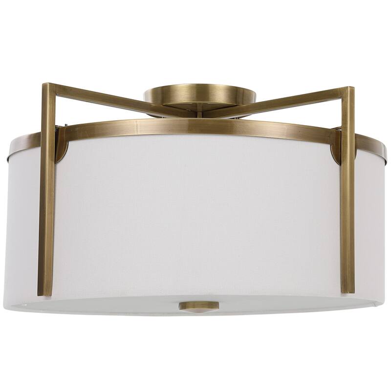 Uttermost 22283 Colfax 3 Light 21" Wide Semi-Flush Drum Ceiling