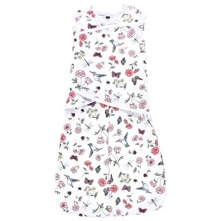Hudson Baby Infant Girl Convertible Swaddle Sleep Sack, Hummingbird Garden