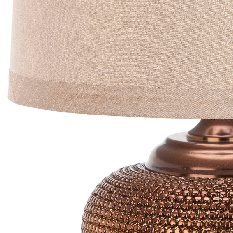 SAFAVIEH Lighting Delinda 19-inch Beaded Table Lamp (Set of 2) - 14"x14"x19" - 14Wx14Dx19H