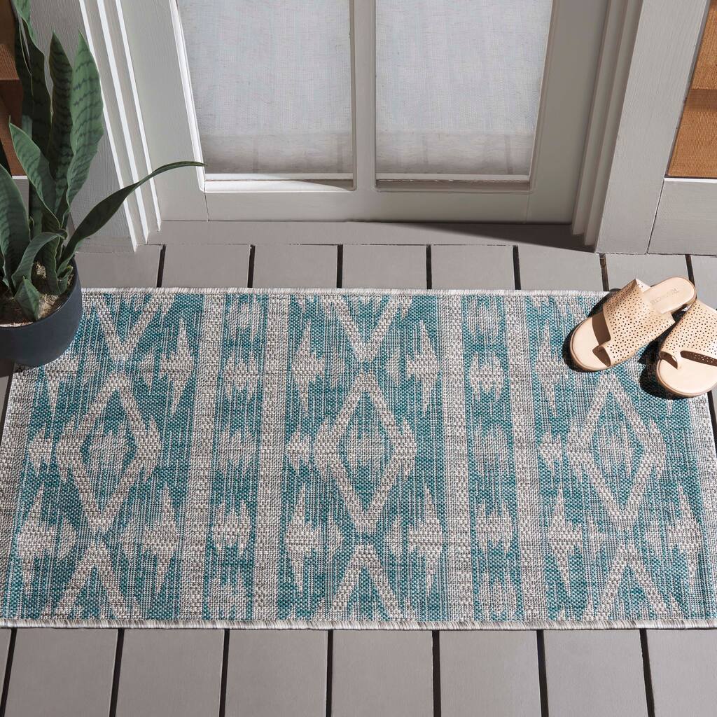 SAFAVIEH Courtyard Fraidel Indoor/ Outdoor Waterproof Patio Backyard Rug