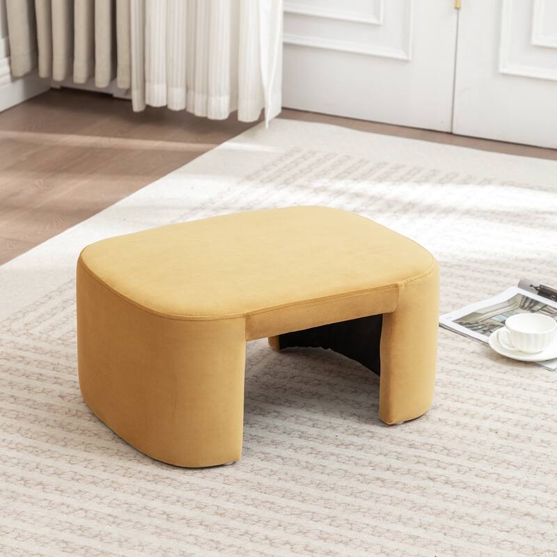 SEYNAR Modern Velvet Rectangle Accent Ottoman