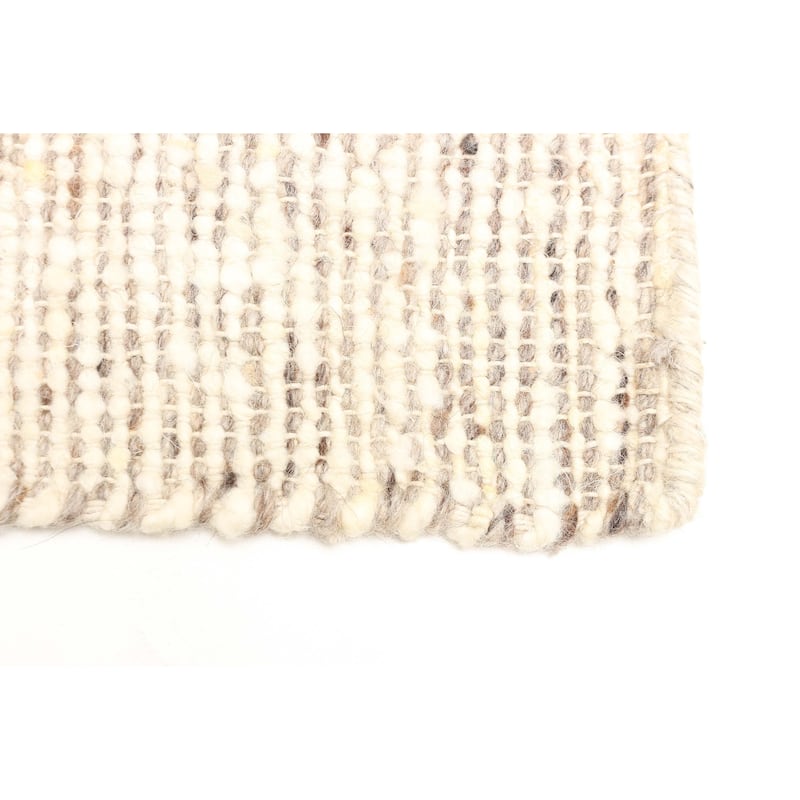 ECARPETGALLERY Braid weave Sienna Tan Wool Rug - 4'11 x 8'2