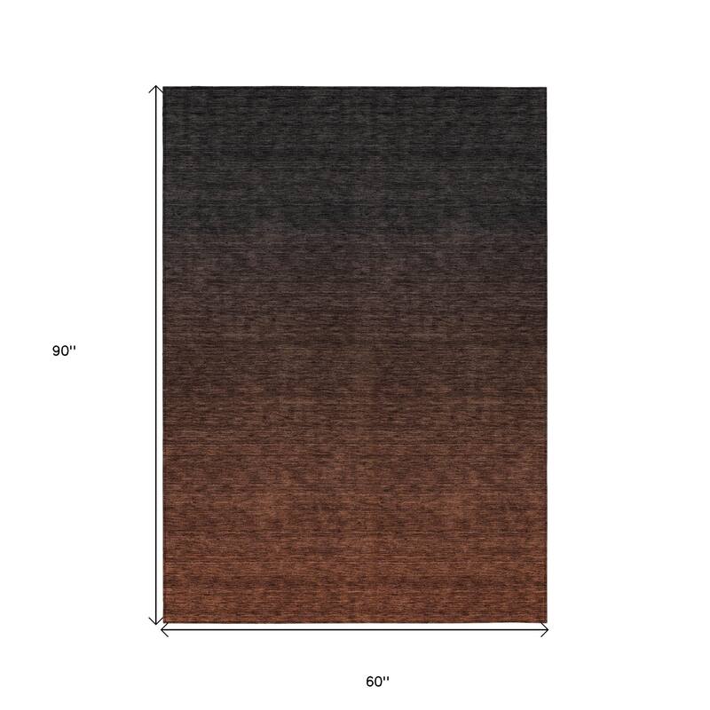 HomeRoots Abstract Transitional Rectangle Outdoor Rug