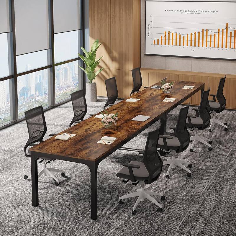 78.74" Large Rectangle Conference Table/Desk, Modern Seminar Meeting Table, Business Tables for Boardroom & Office