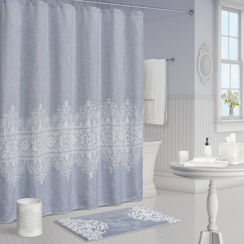 J. Queen New York Lauralynn Shower Curtain - Powder Blue