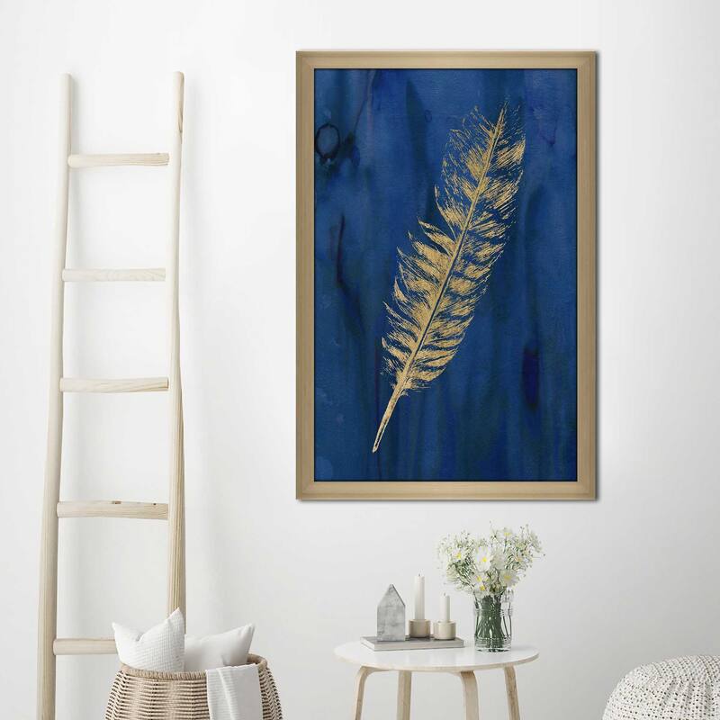 "Golden Feather I" by Carol Robinson Print on Acrylic