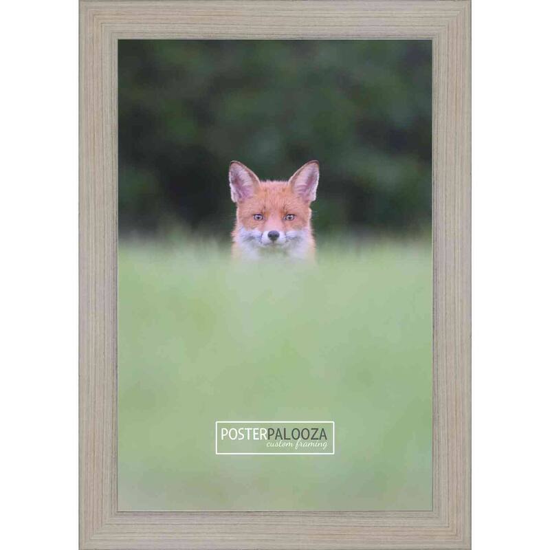 5x7 Contemporary Silver Complete Wood Picture Frame with UV Acrylic, Foam Board Backing, & Hardware - Silver