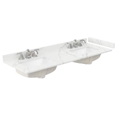 Wyndham Collection WCFQC360DTOPUNS-Q 60" Quartz Vanity Top with