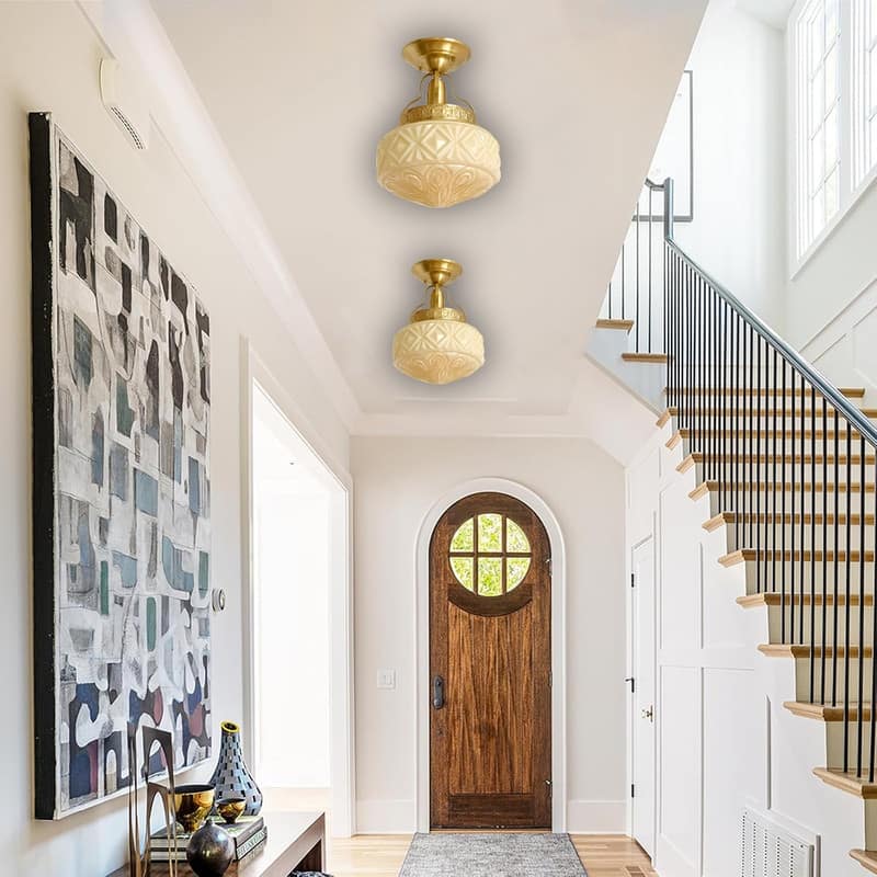 Modern hallway light gold bathroom flush mount gold ceiling light