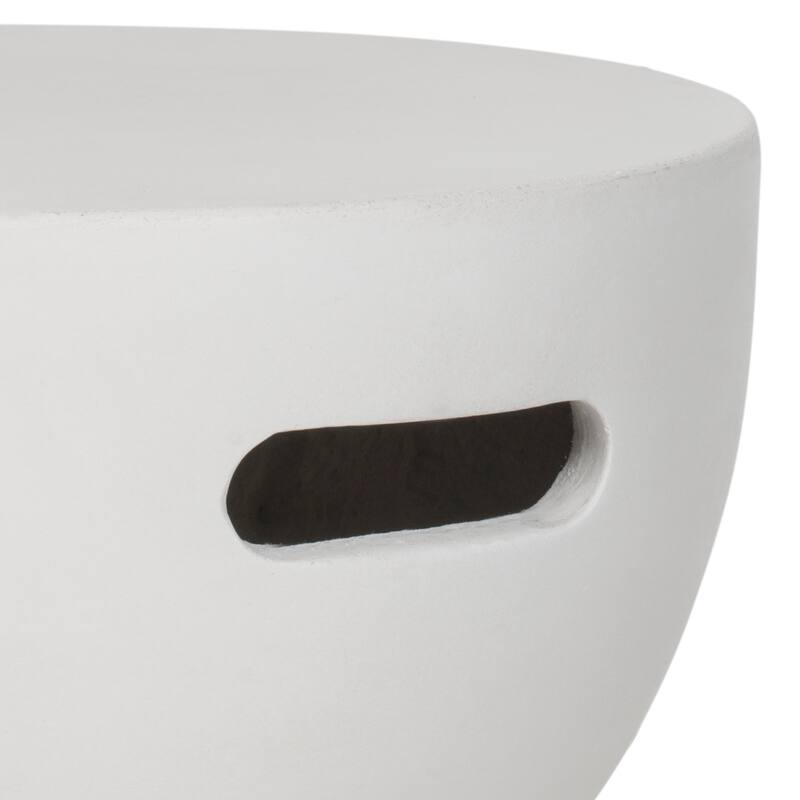 SAFAVIEH Haruki Concrete Accent Table (Ivory) - 13.7" x 13.7" x 17.7"