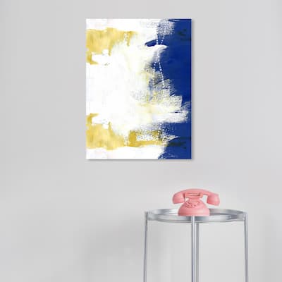 Wynwood Studio Abstract Naval Y Albero Yellow and Pastel Yellow Modern & Contemporary Wall Art Canvas Print