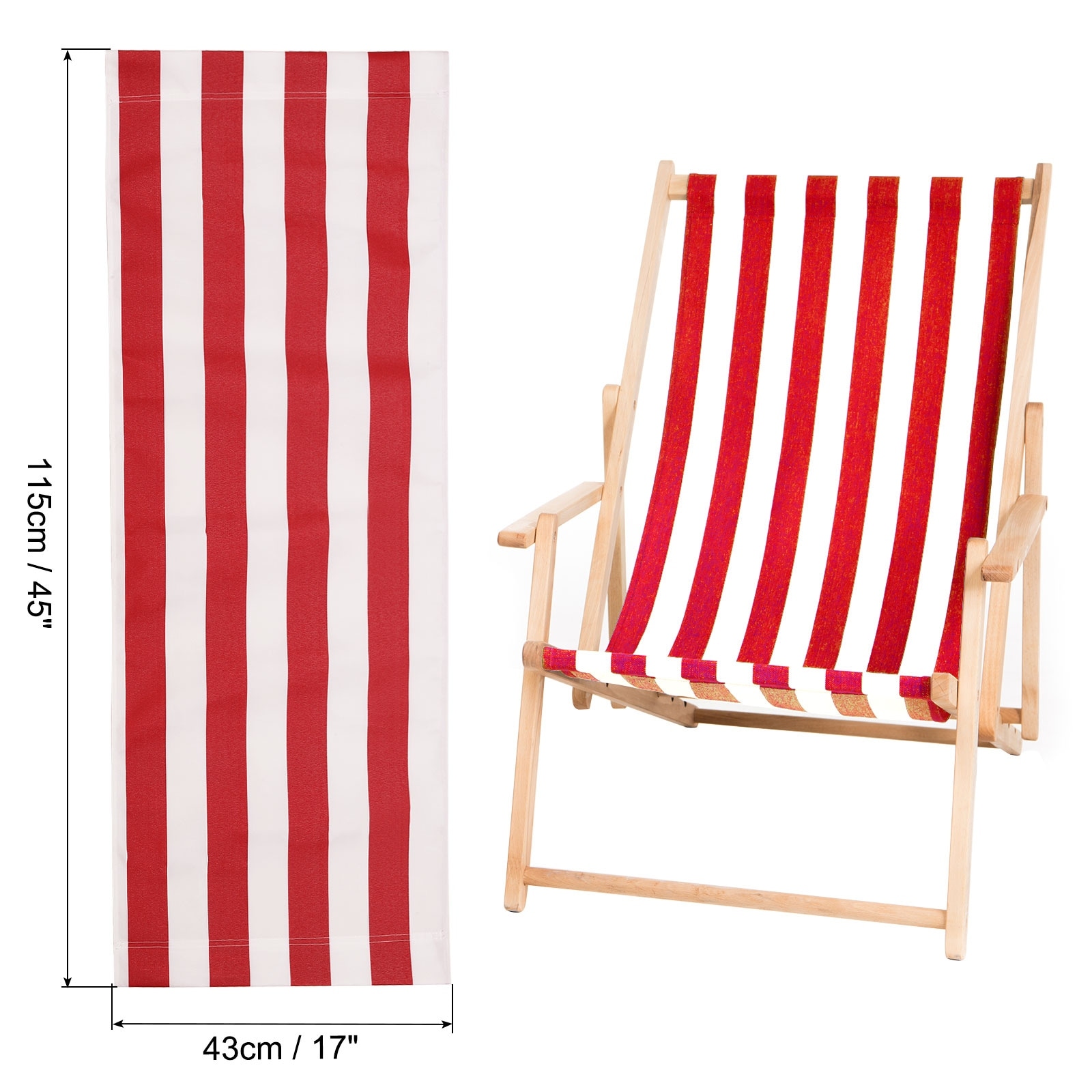 Beach Chair Replacement Fabric Sling Replacement Oxford - 115*43（L*W)
