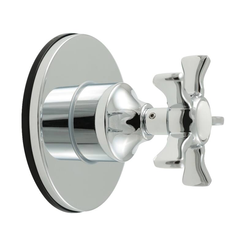 Hamilton Single-Handle Three-Way Diverter Valve with Round Trim Kit - Polished Chrome