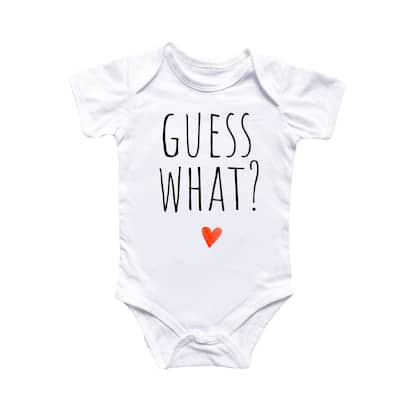 Guess What Announcement - Baby Boy Girl Clothes Infant Bodysuit Funny Cute Newborn