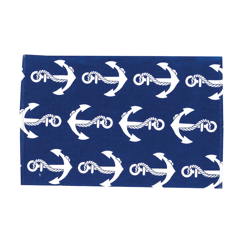 Beachy Anchor Cotton Placemat Set of 6 - Set of 6