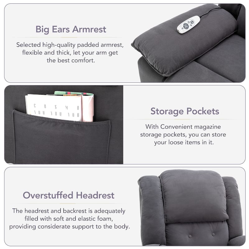 Massage Recliner,Power Lift Chair for Elderly