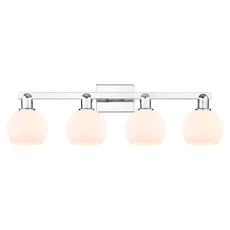 Innovations Lighting 716-4W-10-33 Athens Vanity Athens 4 Light 33" - Polished Chrome / Matte White