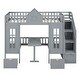 preview thumbnail 27 of 37, Impression & Beautiful Full-Over-Full Bunk Bed with Changeable Table,Elegant Children Bed