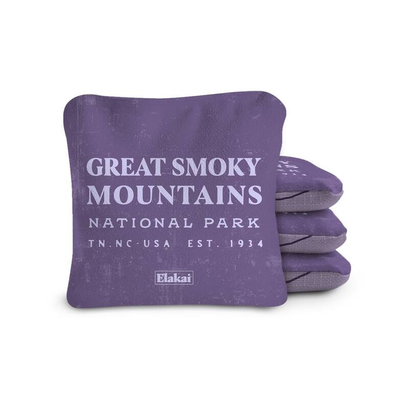 Great Smoky Mountains Dual Sided Pro Cornhole Bags (Set of 4) - Purple