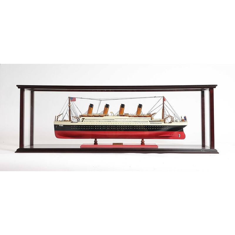 HomeRoots 39" Dark Brown Glass Standard Display Stand - 38.5