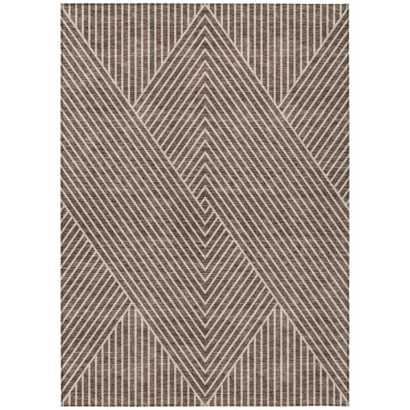 HomeRoots Geometric Transitional Rectangle Outdoor Rug