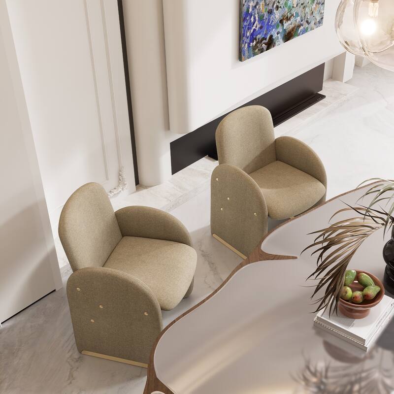 20"x19.7" Oversized Modern Dining Chair Fbaric Upholstered Dining Room Chairs