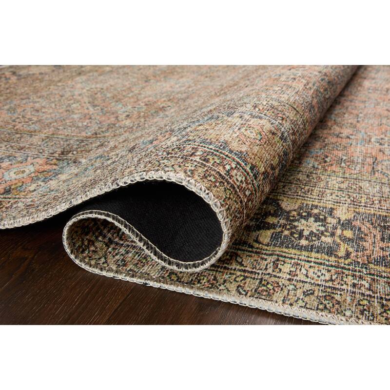 Alexander Home Bella Distressed Floral Area Rug