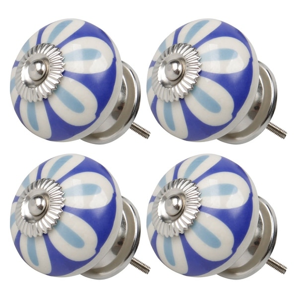 Ceramic Vintage Knob Drawer Round Pull Handle Cupboard Shoe Cabinet Wardrobe Dresser Door 4pcs, #2