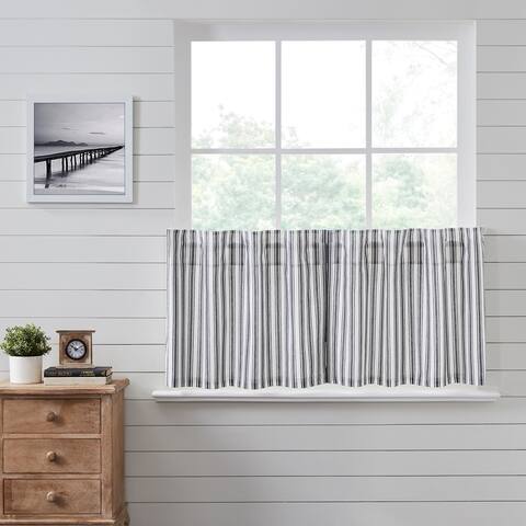 Sawyer Mill Black Ticking Stripe Tier Set of 2 L24xW36 - M