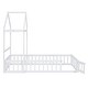 preview thumbnail 41 of 47, Twin Size Wooden Floor Bed with Fence Railings and Detachable Headboard, Kids Dress Up Rack, Playhouse Frame