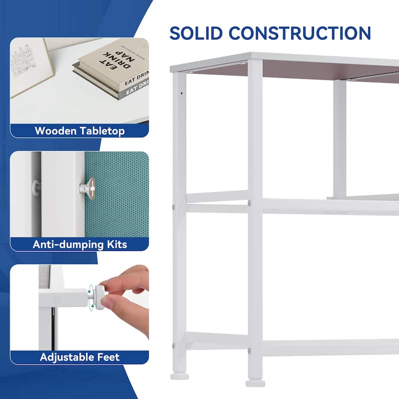 5-drawers Storage Horizontal Bedroom Dresser, Child Dresser with Wood Tabletop