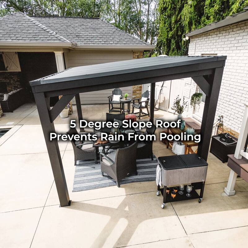 Backyard Discovery Stonebridge 12x9.5' Galvanized Steel Outdoor Gazebo