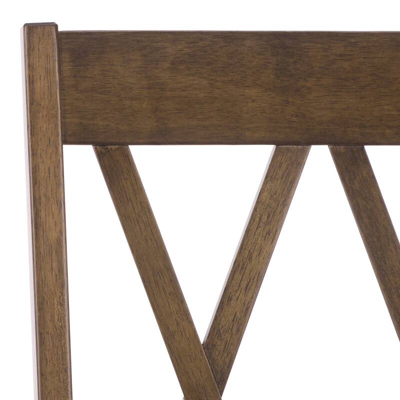 SAFAVIEH HOME Yelena Double X-Back Arm Chair - 18"W x 22"D x 39"H