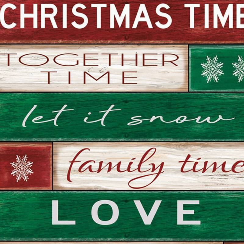 HomeRoots Christmas Time White Framed Wall Art