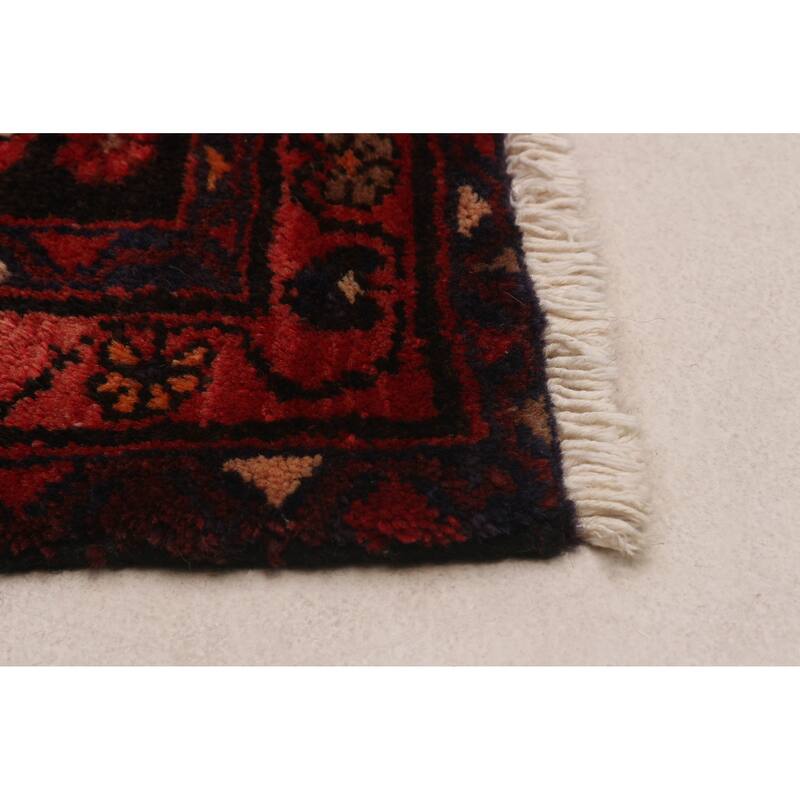 ECARPETGALLERY Hand-knotted Anadol Red Wool Rug - 3'4 x 10'1