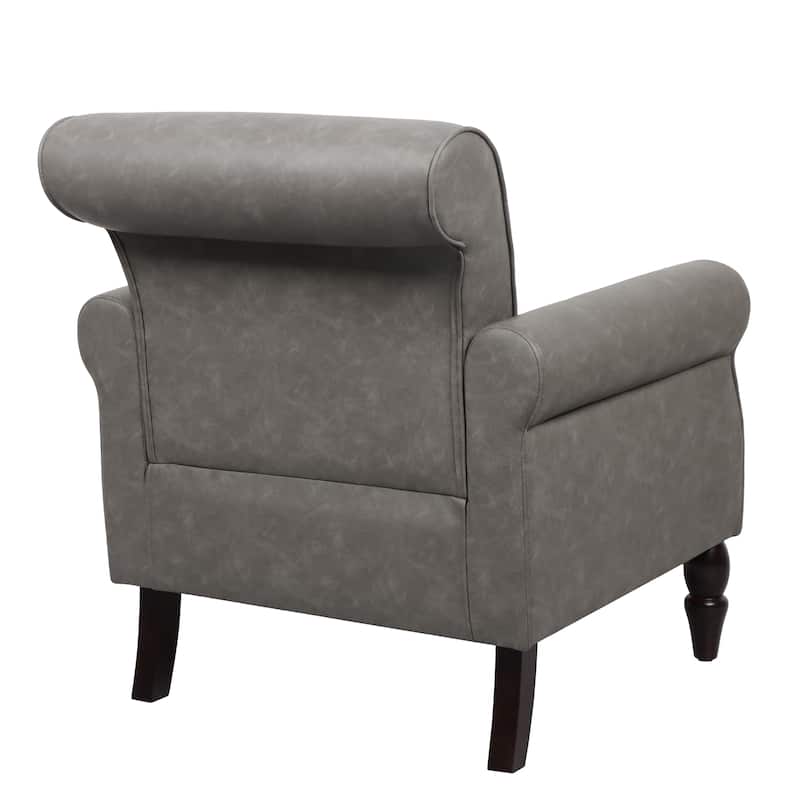Mid-Century Modern Accent Chairs with Nailhead Trim