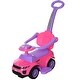 preview thumbnail 1 of 9, 3-in-1 Sliding Push Car for Kids, Toddler Ride-On Stroller with Removable Guardrail, Horn, Music, and Storage for Ages 1-3 Pink