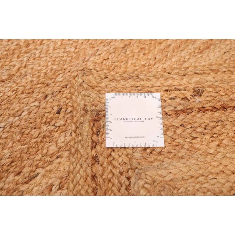 ECARPETGALLERY Braided Weave Palas Denizli Tan Jute Rug - 5'4 x 7'5