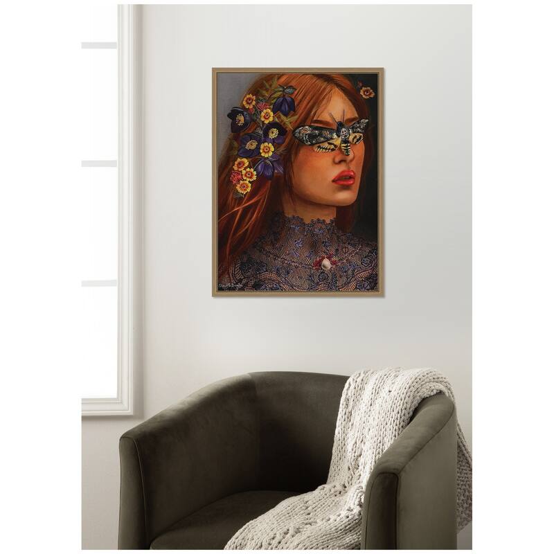 Kate and Laurel Autumn by Charlotte Brindley Framed Canvas Wall Art Print