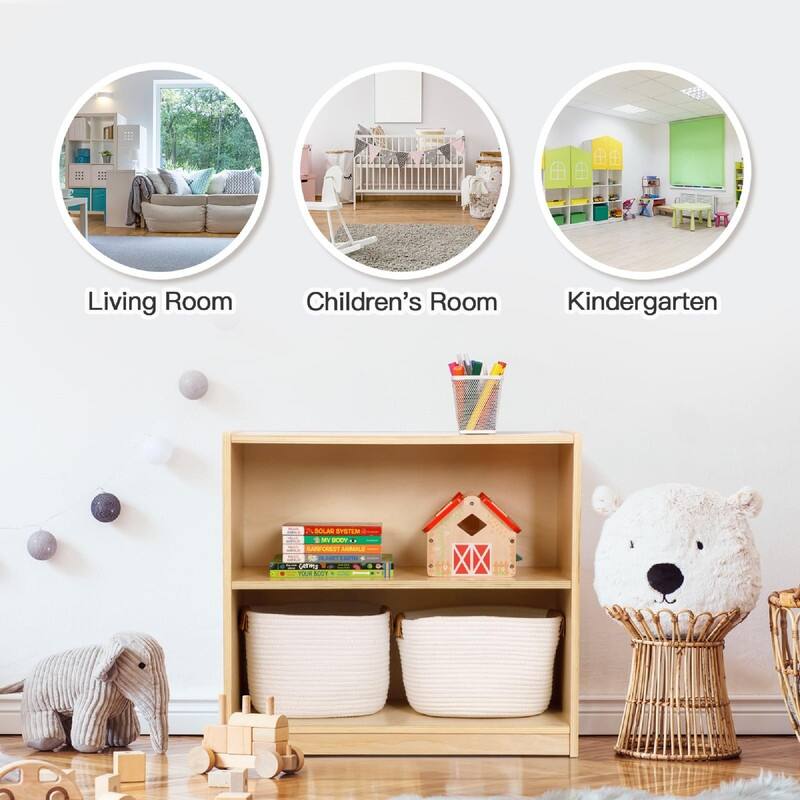 Kids Bookshelf and Toy Storage - 24.8"D x 11.6"W x 23.6"H