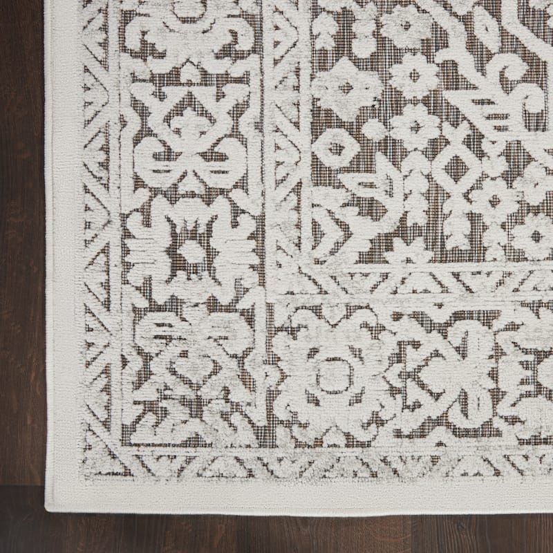 Nourison Calobra Transitional Persian Floral Indoor Outdoor Area Rug
