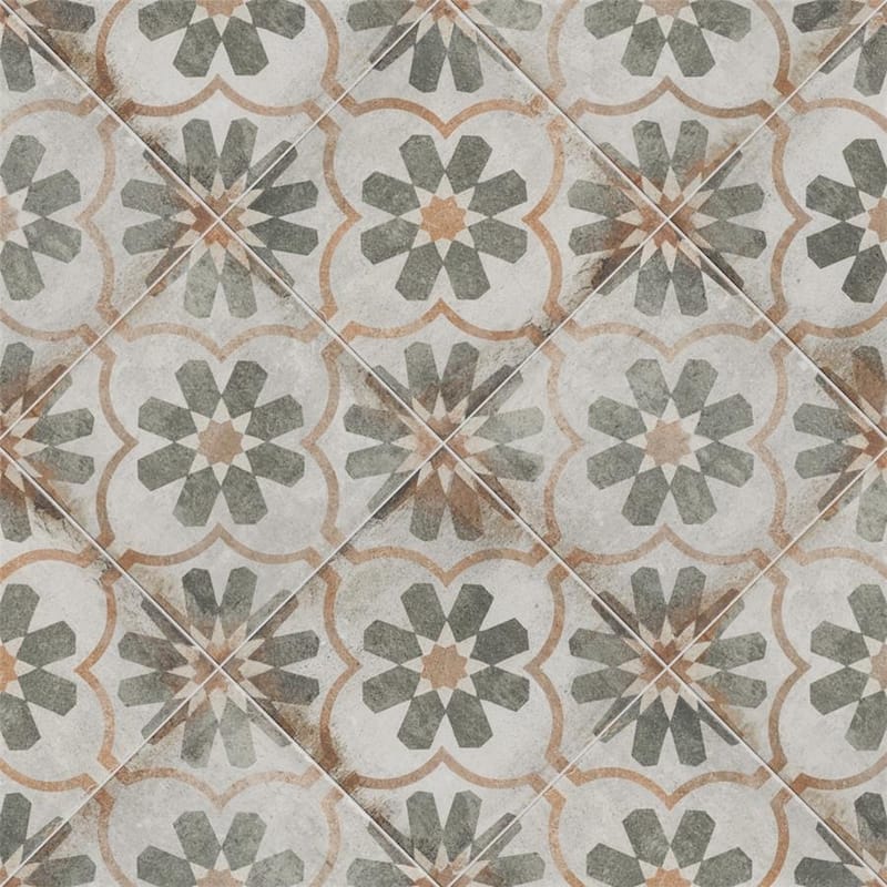 Merola Tile D'Anticatto Decor Florence 8-3/4" x 8-3/4" Porcelain Floor and Wall Tile